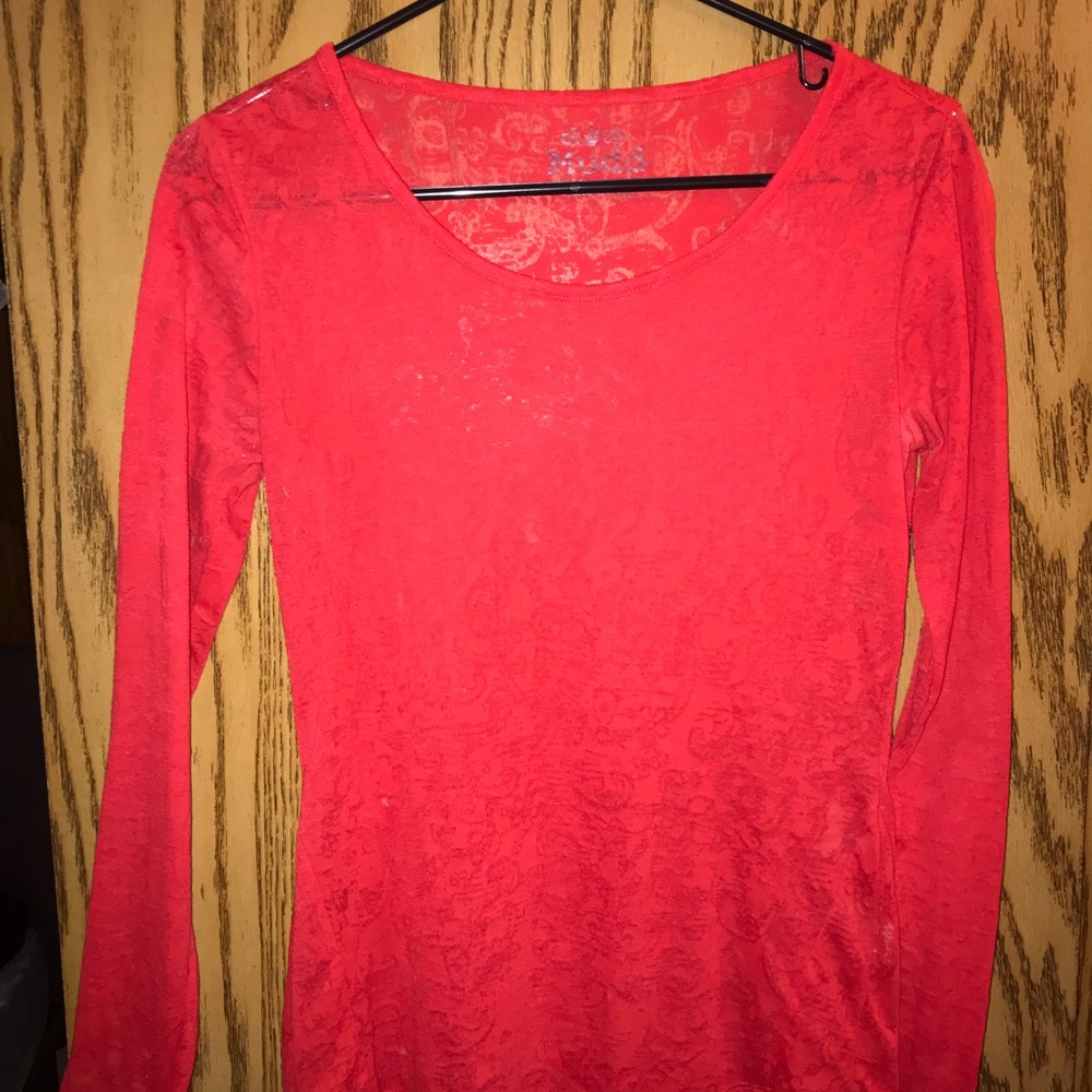 Red long sleeve shirt